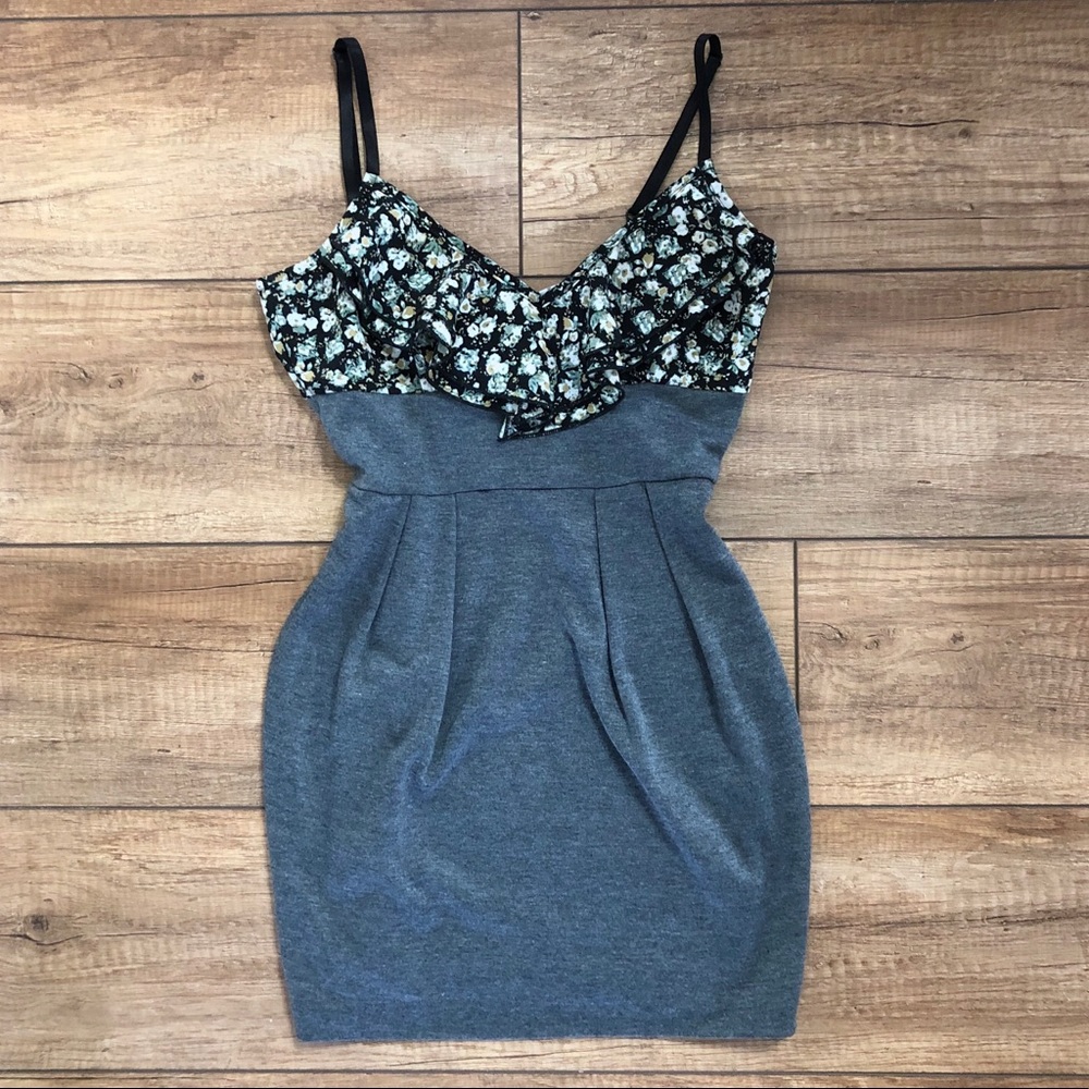 Spaghetti strap floral empire waist summer dress